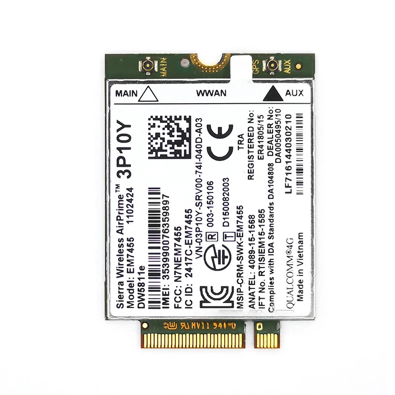 E7270 E7470 E7370 E5570 LTE 4G Modul internetu EM7455 DW5811E 3P10Y