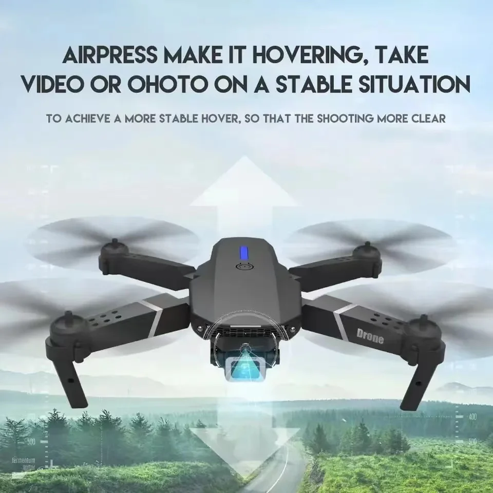 E88 Profesionálny dron 4K HD WiFi FPV RC Aircraft DUAL COMERACT DISTORE QUADCOPTER Hračky
