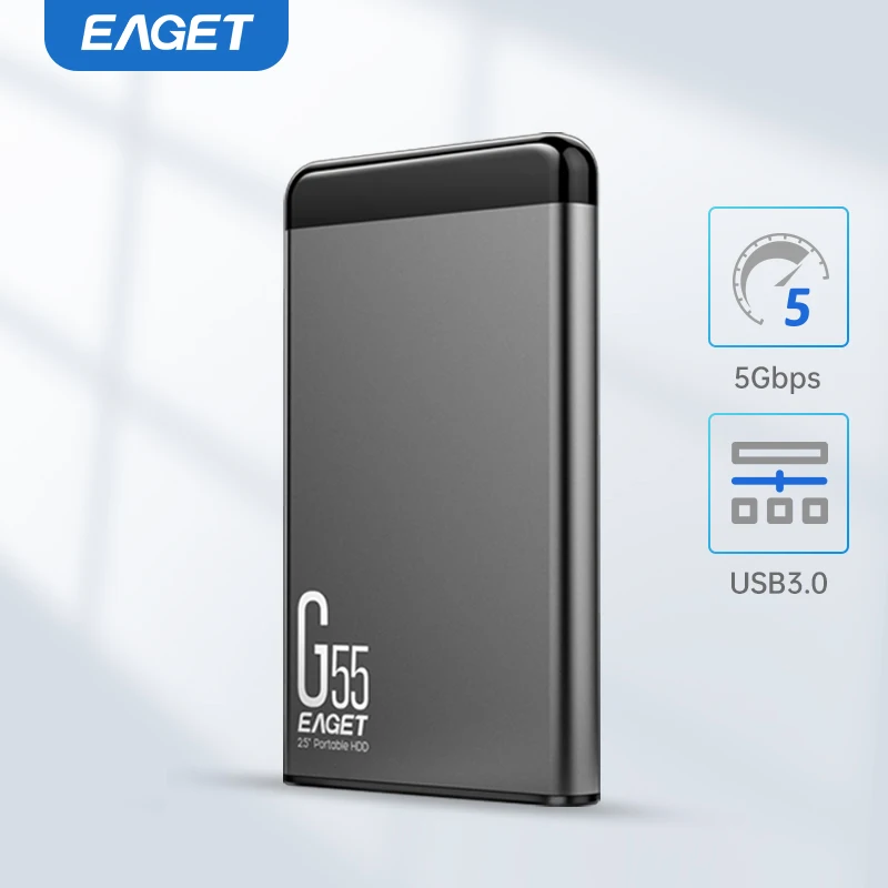 EAGET 2,5 palca prenosný HDD 5400 RPM USB 3,0 Pevná jednotka 500 GB 1TB 2TB Externý mechanický pevný disk pre pracovnú plochu prenosného počítača