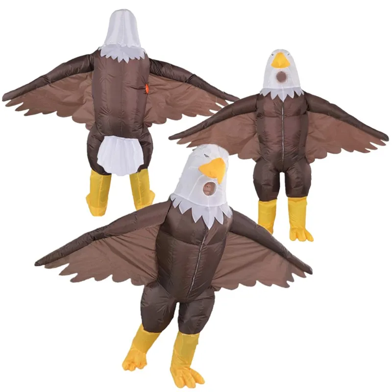 Eagle cosplay nafukovací vzduch vyfúkne kostým karikatúry Zamaskovanie zvierat Muži ženy Fantasia outfits halloween karnevalové párty obleky