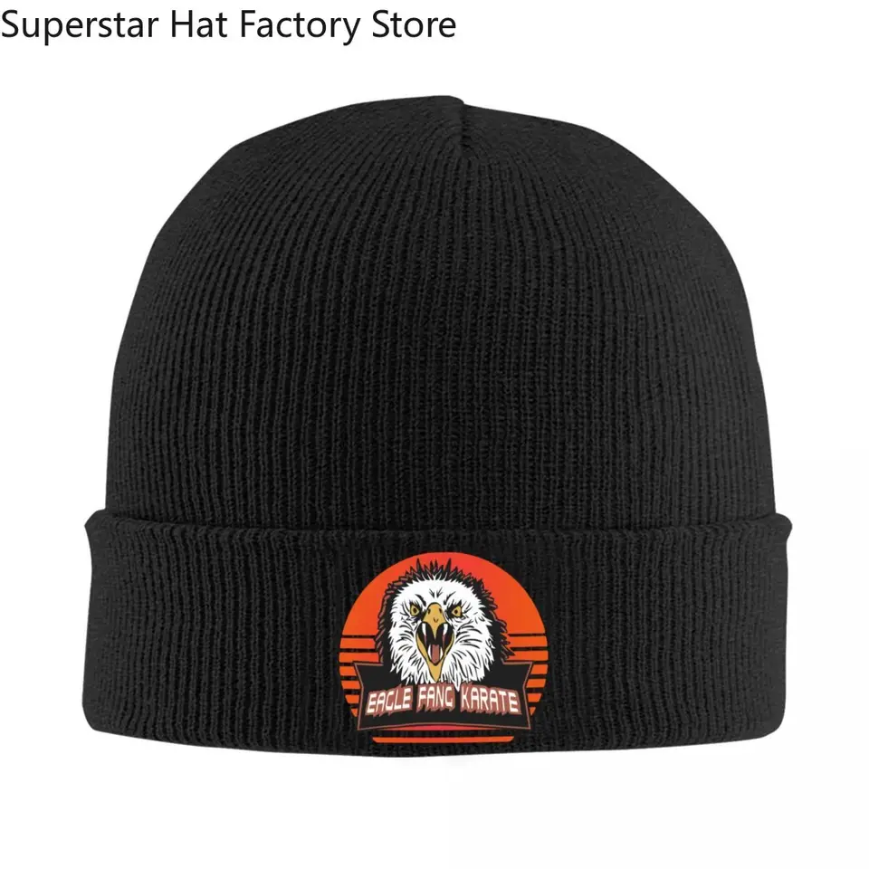 Eagle Fang Karate Cobra Kai pletené čiapky pre ženy Men Beaanies Jesné zimné klobúky