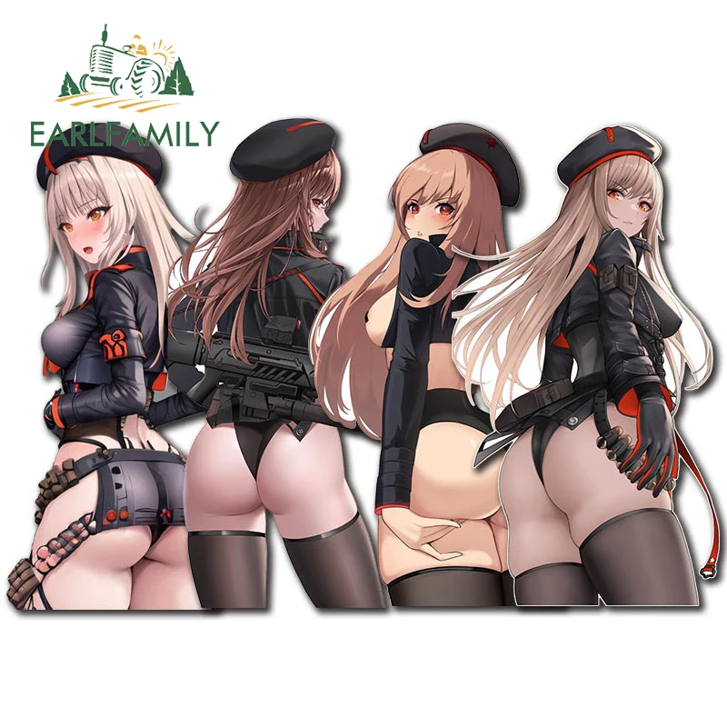 Earlfamily 13 cm pre Nikke The Goddess of Victory Rappi Car Stumpers Vinyl Car zabalenie Osobnosť Osobnosť Surf