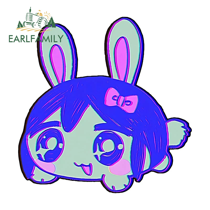 Earlfamily 13 cm pre Omori Cute Chibi Car slepače s opaľovacím krémom vinylové obtisky