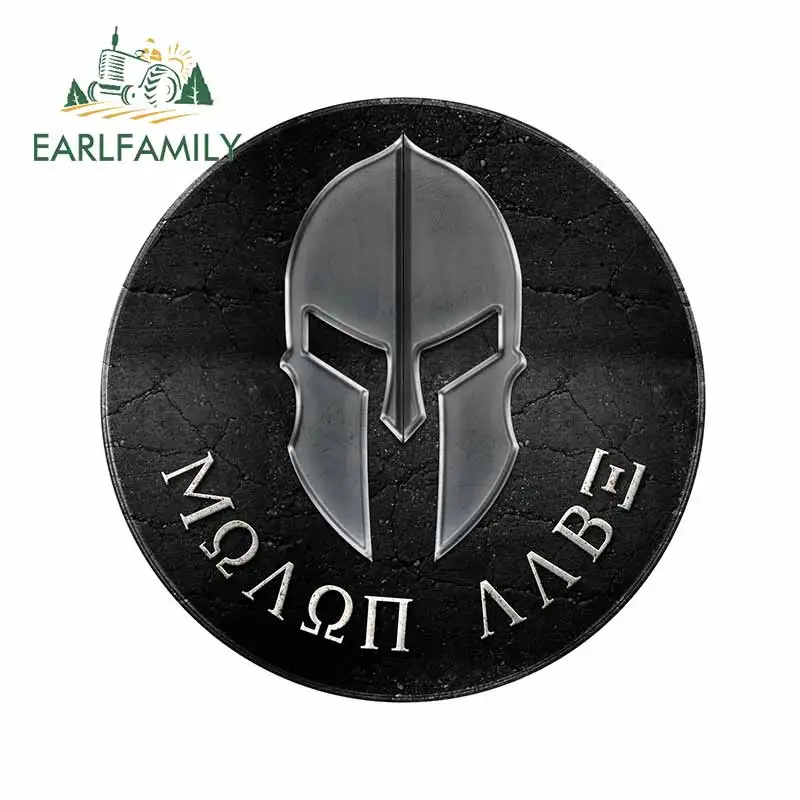 Earlfamily 13 cm x 12,9 cm pre MOLON LABE spartan prilba okná slepky na autá nárazník Náraz