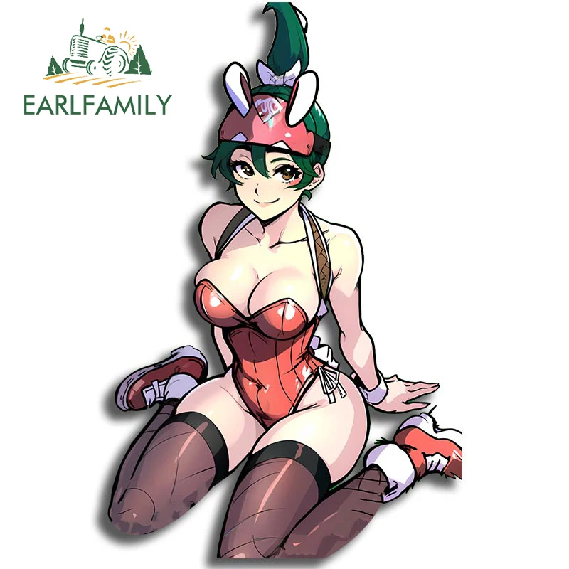 Earlfamily 13 cm x 8,3 cm pre sexy nálepky na autá Kiriko Overwatch Vinyl Osobnosť
