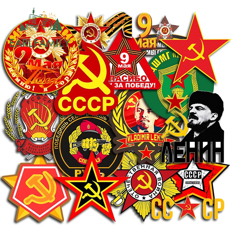 Earlfamily 13cm pre Sovietske zväzok CCCP Russ CAR STRACKERS Vinyl RV JDM Red Logo O nálepke Osobnosť Funny Motocykle Vodotesný