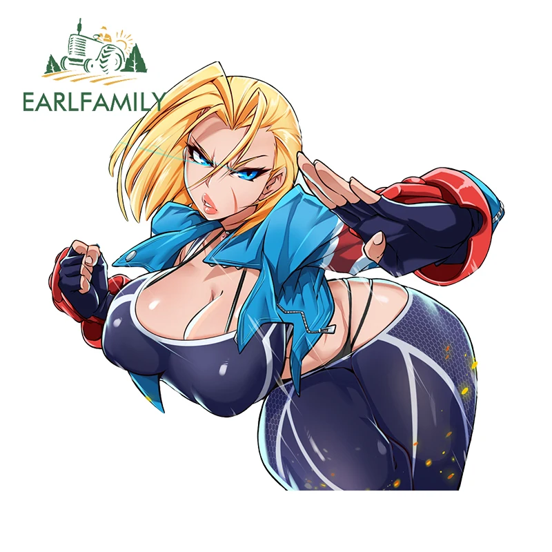 Earlfamily 13cm x 12,2 cm anime cammy biely automobil módne karavanové závodné nálepky zábavné okná motocykla Apcespoirs Accessoires