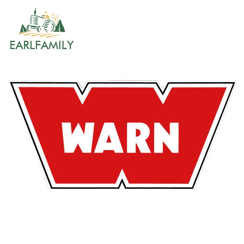 Earlfamily 13cm x 6,3 cm pre Warn Winch Off Road Vinyl Carr Sticker Funny nálepka vodotesná vinylová dekorácia nákladného automobilu