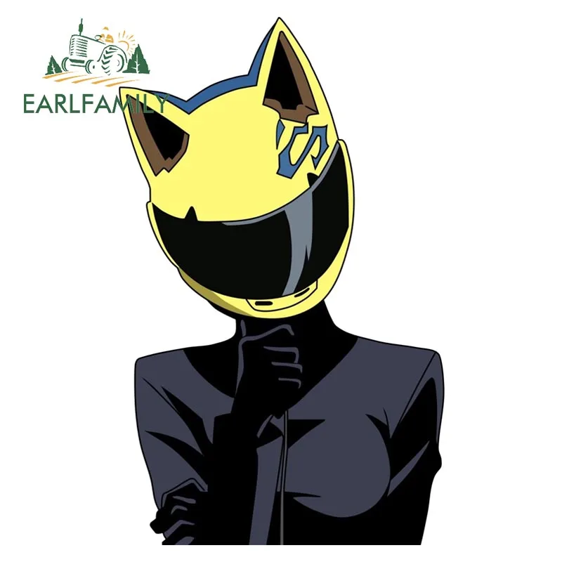Earlfamily 13cm x 8cm Celty Sturluson Peeker Sticker Anime Durarara Waifu Decal Jdm