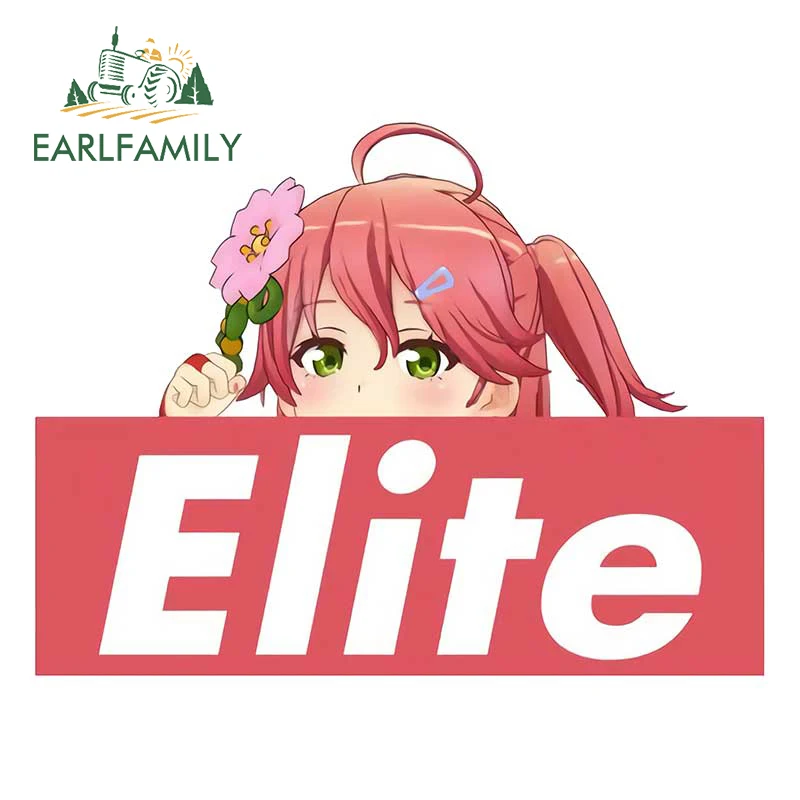 Earlfamily 13cm x 9,9 cm Hollolive Sakura Miko CAR STRACKERS Módna opaľovacia klimatizácia