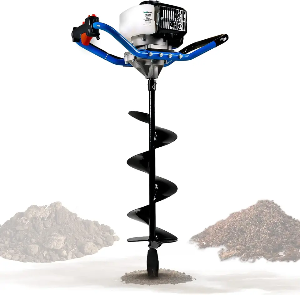 Earth Auger Enger Hlava High Duty 3HP 52cc 2 Strokový plynový motor s oceľou 8 