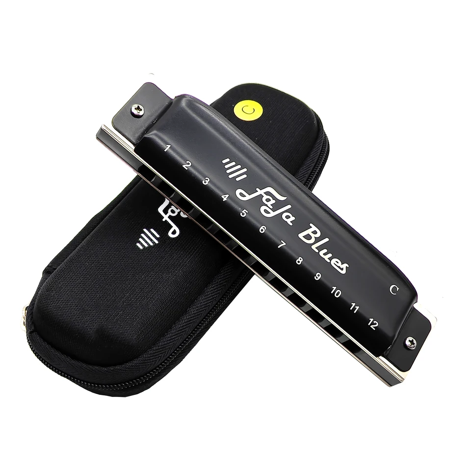 Easttop fala blues harmonica 12 jamka Profesionálna diatonická harmonika c kľúčový hliníkový hrebeň blues ústí organ pre každého