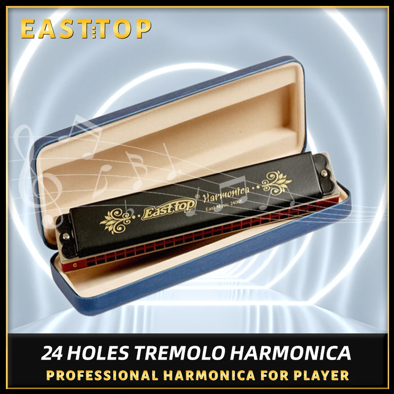 Easttop New Tremolo T2406K 24 km, harmonika, tremolo harmonika, ústa organ, čierna farba