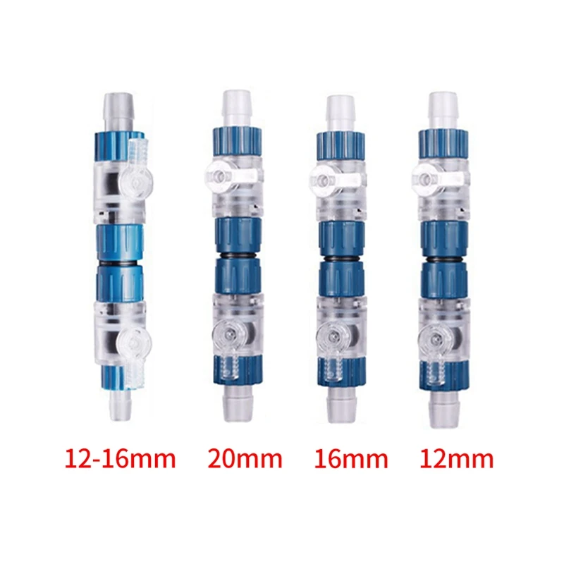 Easy Connect Double Tap Aquarium Filter hadica s nastavením prietoku pre rybolovovú nádrž, rýchle uvoľňovacie funkcie
