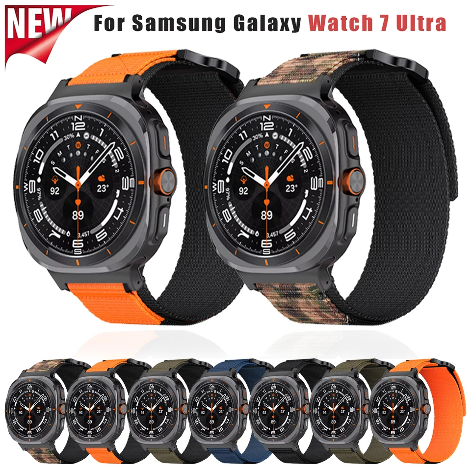 Easy Fit Nylon Sport Strap pre Samsung Galaxy Watch Ultra 47 mm náhradný remienok pre Galaxy Ultra 47mm WatchBand Accessories