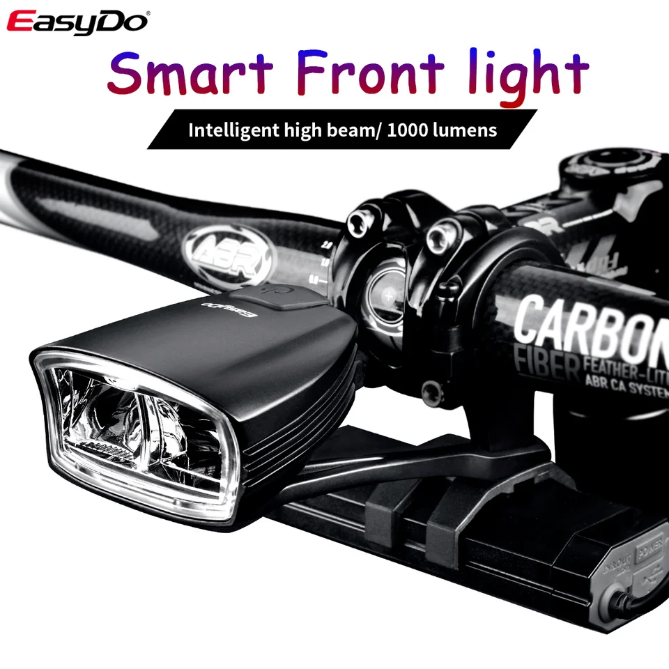 Easydo Advanced Bike Head Front LED LED Inteligentná indukcia USB 10W LAMP LED 4400 mAh pre vonkajšiu cyklistickú aktualizáciu zadarmo