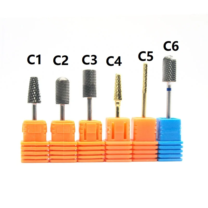 EasyNail ~ 3/32 '' Tungsten oceľový vŕtací vŕtací bit na nechty na nechty karbid dýzový gélový removerový removerový čistiaci prostriedok na nechty bit 6Kinds