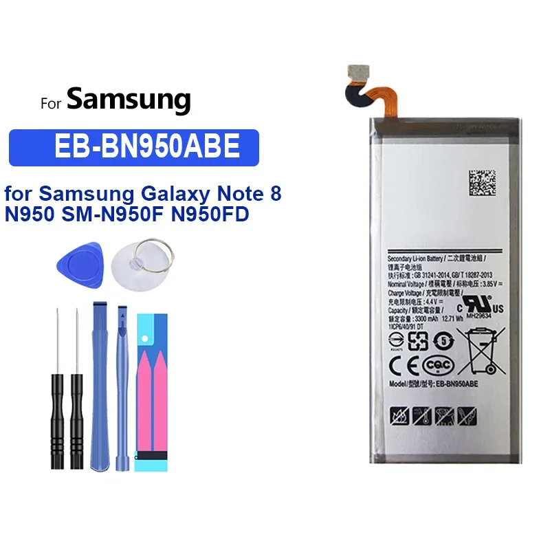 EB-BN950ABE 3300MAH Mobilný telefón batérií pre Samsung Galaxy Note 8 N950 SM-N950F N950FD N950U/U1 N950W N950N N9500