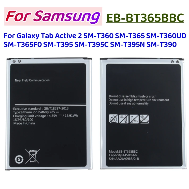 EB-BT365BBC Výmena tabletovej batérie pre Samsung Galaxy Tab Active T365 T360 SM-T360 EB-BT365BBE 4450MAH