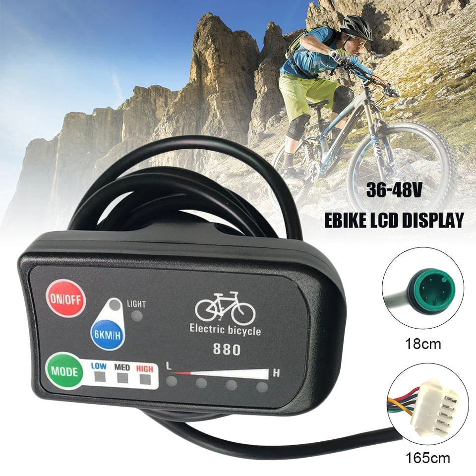 EBIKE LCD LED displej KUTENG 24V 36V 48V LCD3 LCD8H LED 880 LCD7 Elektrický bicykel bicykel pre elektrickú súpravu bicyklov
