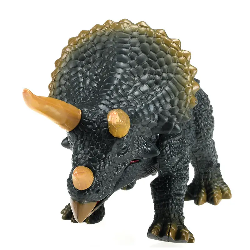 EBOYU RC Dinosaur diaľkové ovládanie zvierat Dino Triceratops automobil s elektronickou hračkou zvuk, pešie nohy, žiariace oči pre deti narodeniny darček