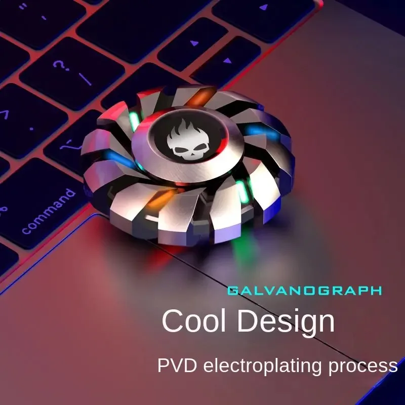 EDC Luminát prsty Gyroskop Gyroscope Rainbow Light Metal, ktorý uvoľňuje hračku pre deti a dospelých