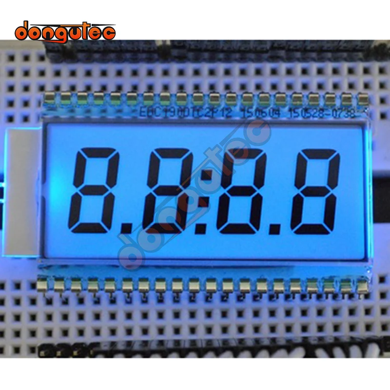 EDC190 40PIN TN kladné 4 číslice segment LCD displeja panel modré podsvietenie 3V Digitálne trubice