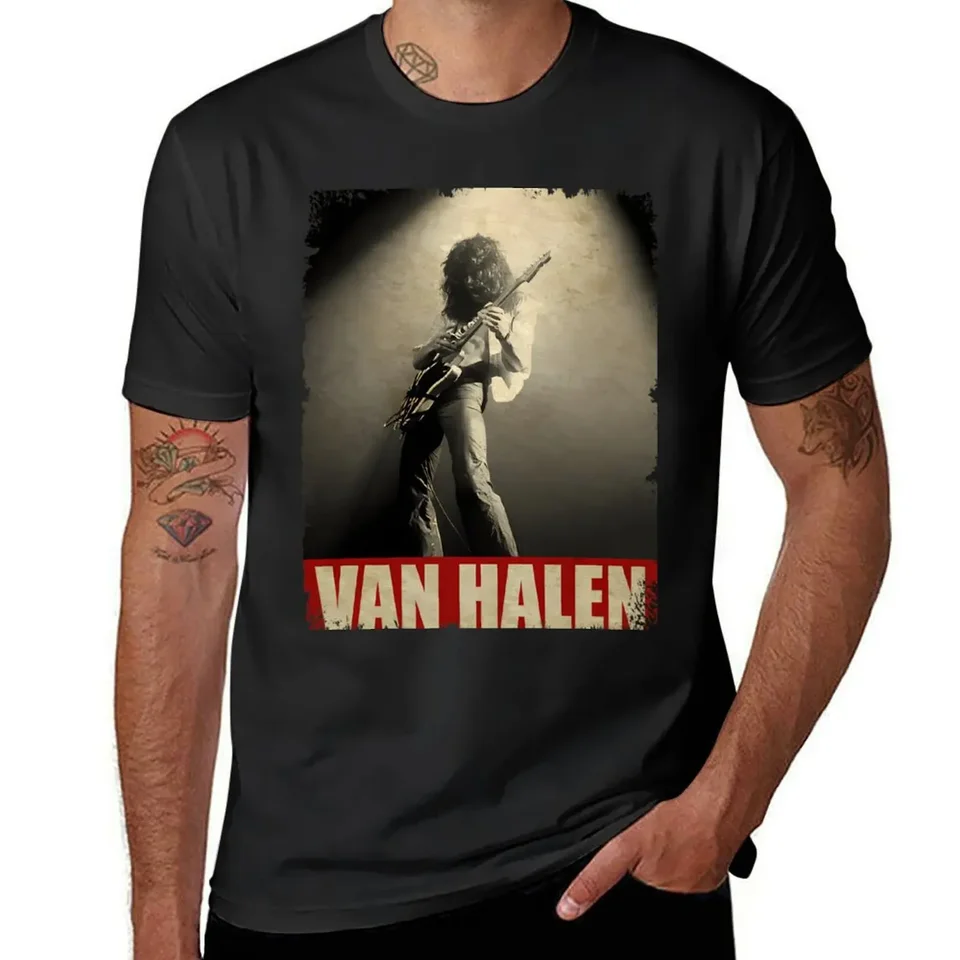 Eddie Van Halen - retro štýl Tričko Športových fanúšikov prispôsobených dizajnérskych tričiek Men