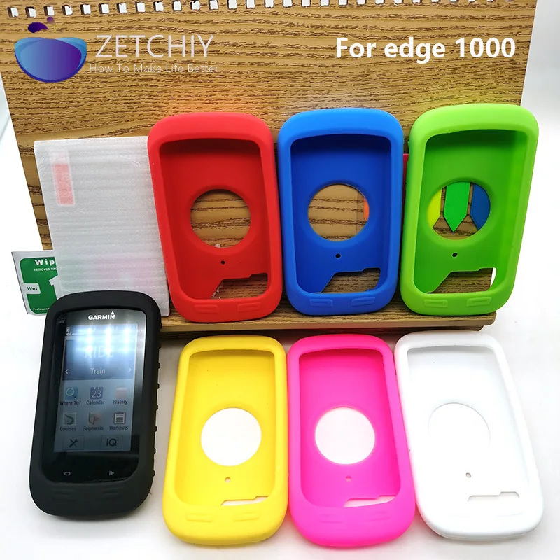 Edge 1000 Bicykel GPS GPS Computer Gumber Protect Case Cover W Screen Protector Film Films for Garmin Edge 1000 Bike Computer