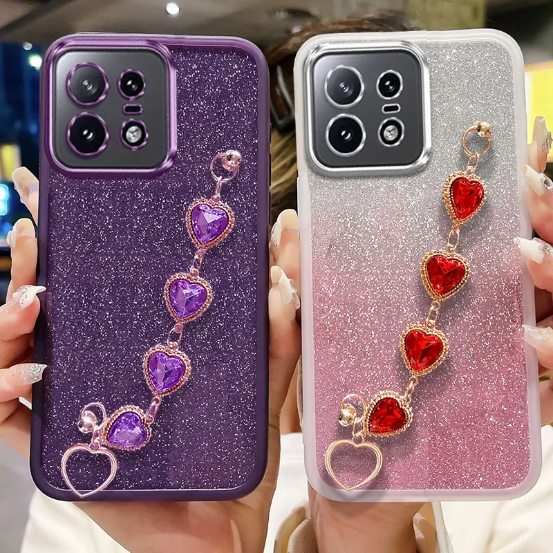 Edge50pro puzdro luxus s náramkovým trblietkovým nárazovým krytom pre Motorola Edge 50 Ultra Neo Fushion Pro G85 G35 G84 Case Cuce Cuce Cuce