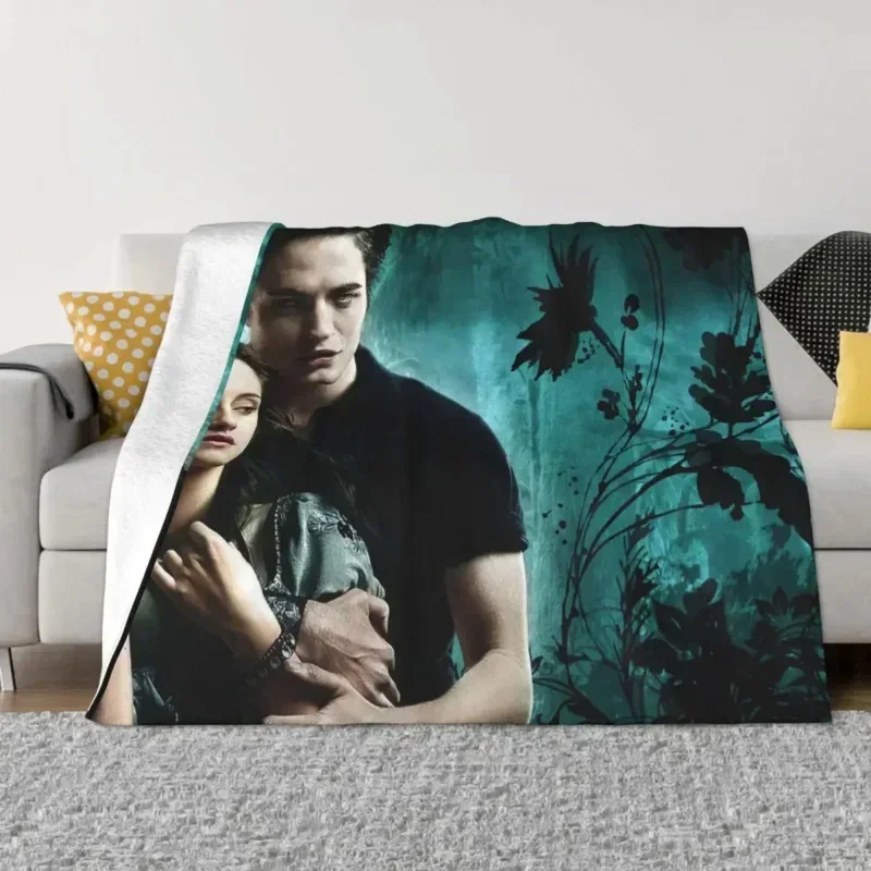 Edward Bella Vampire plyšová prikrývka Twilight Saga Movie Creative Throw Deak for Bed Sofa Couch 200x150cm prikrývka