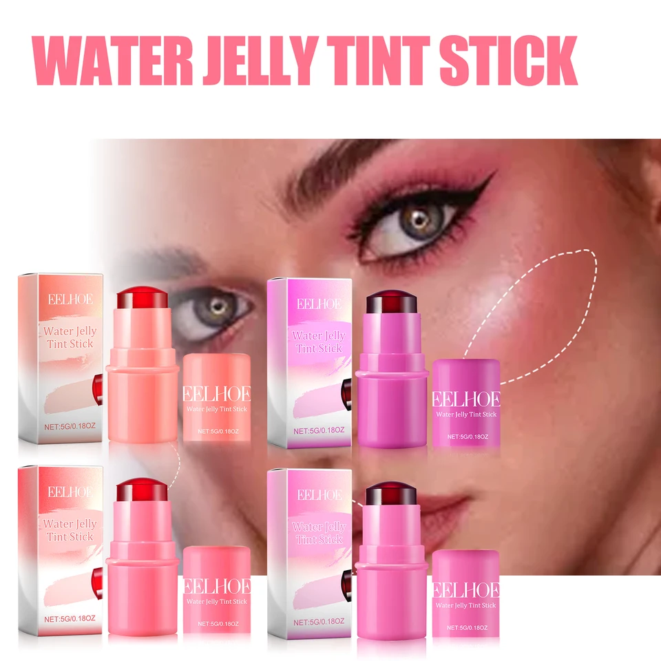 Eelhoe Lipstick Blush Blush Stick 3-I-1 Eyes a Lip Tint Buildiable Witerprood Lightweight Cream Multi Stick Makeup pre ženy