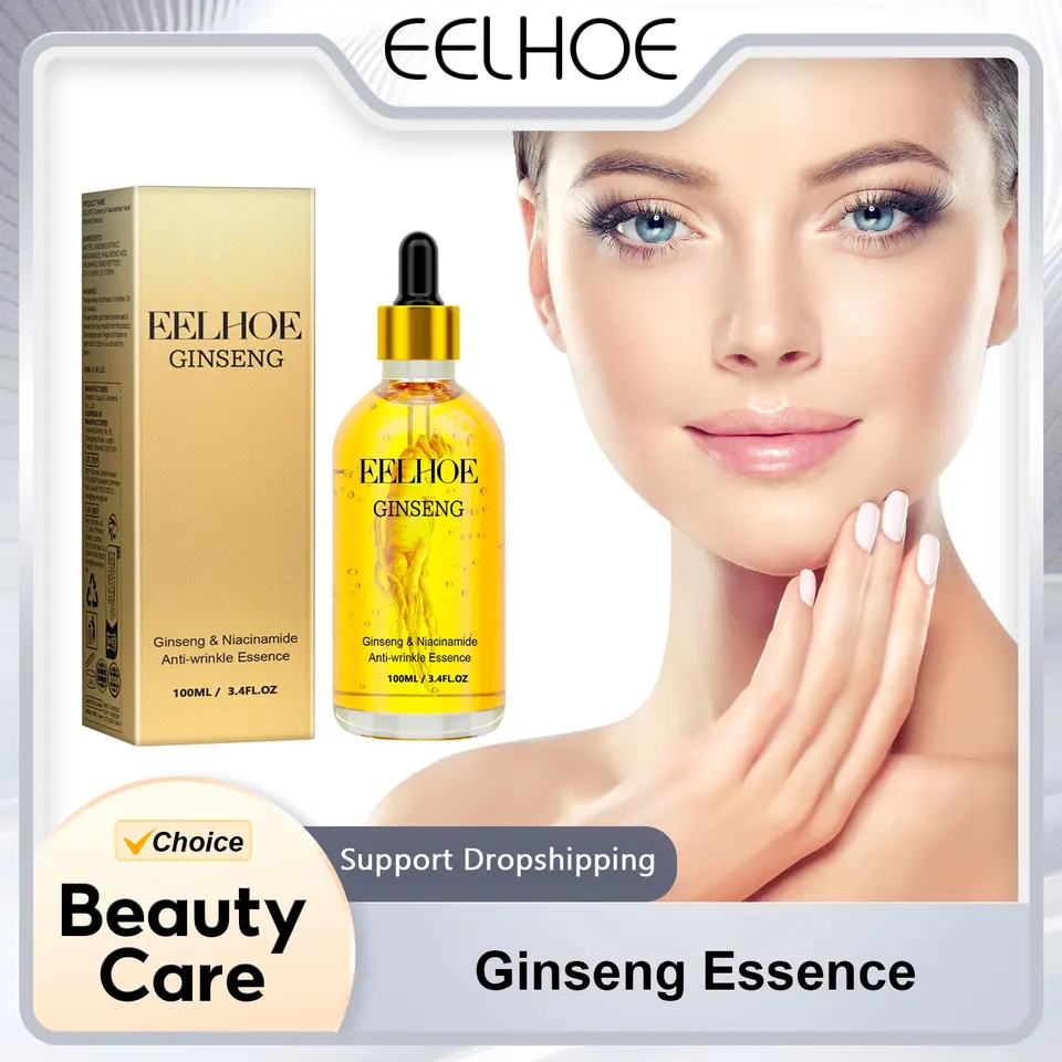 Eelhoe ženšen Essence pre pokožku sprísnenie omladzovania tváre vlhkosť výživného Nukotinamidového hyalurónového kyseliny tváre tváre