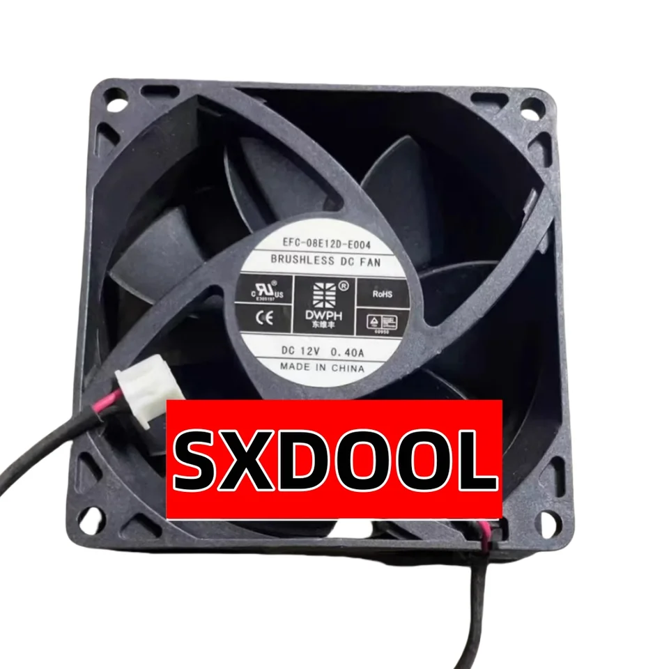 EFC-08E12D-E004 8025 chladiaci ventilátor sušiča, 80 mm x 80 mm x 25 mm DC 12V 0,40A, vysokovýkonný chladiaci roztok