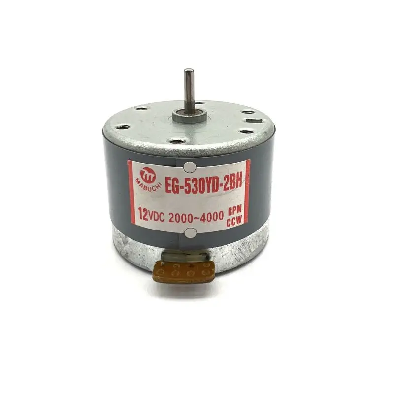 EG-530YD-2BH kov 530 Dvojitá rýchlosť spätného motora CCW 12VDC 2000-4000RPM pre kazetovú pásky Recorder