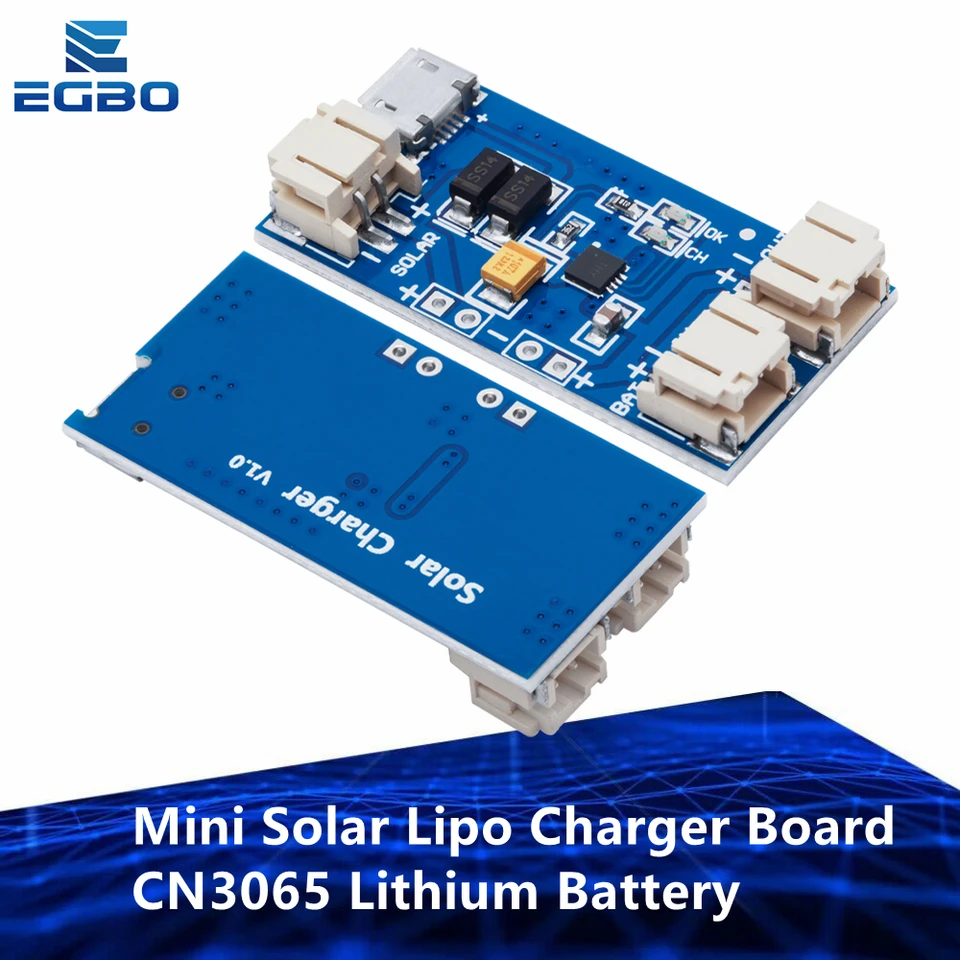 EGBO 500MA Mini Solar Lipo nabíjačka doska CN3065