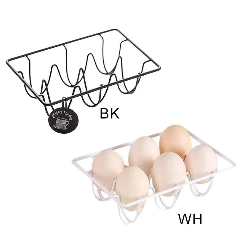 Egg Storage Rack Iron šesť jamiek držiak vajec Art Art Display Restaurant Basket Storage Rack DispenSer Basket Tray Kitchen Organizácia