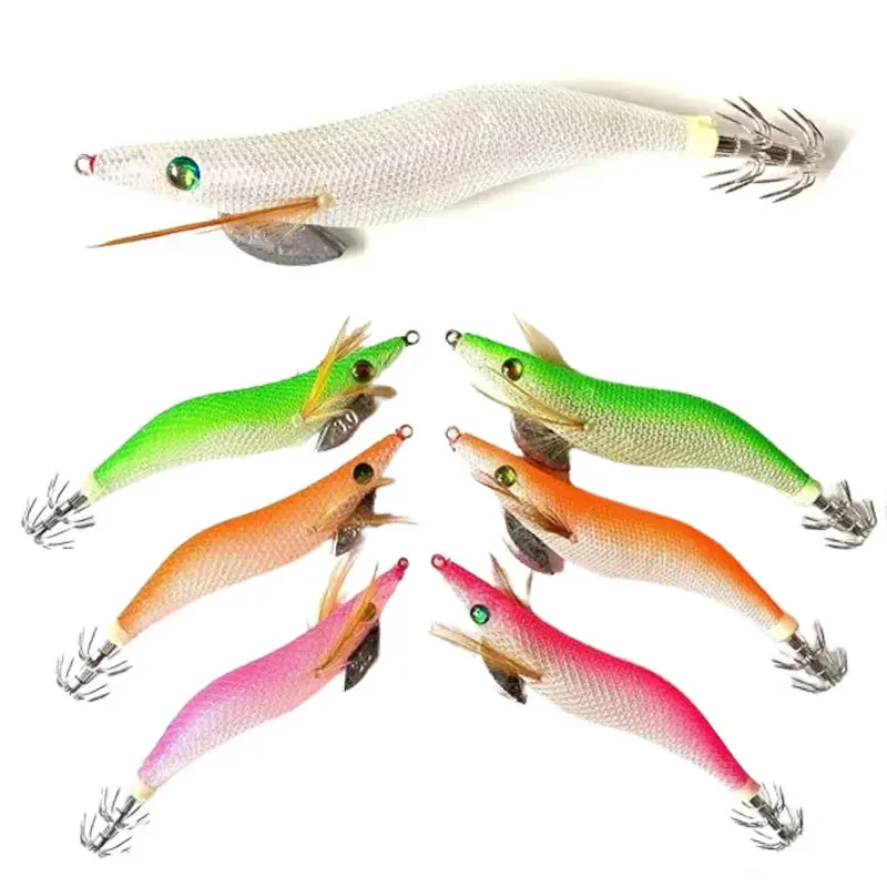 EGi Squid Jig Ryming Lasting Lures Luminous 3.5# Drevené krevety pre dravcov chobotnicu