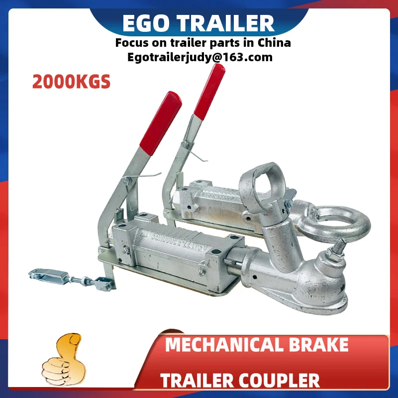 EGOTRAILER 2000KGS Mechanická brzdová prívesová spojka prepojenia zinkového spojenia Camper príves