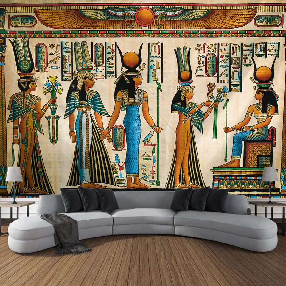 Egyptská maľba tapiséria Nefertalis hrob