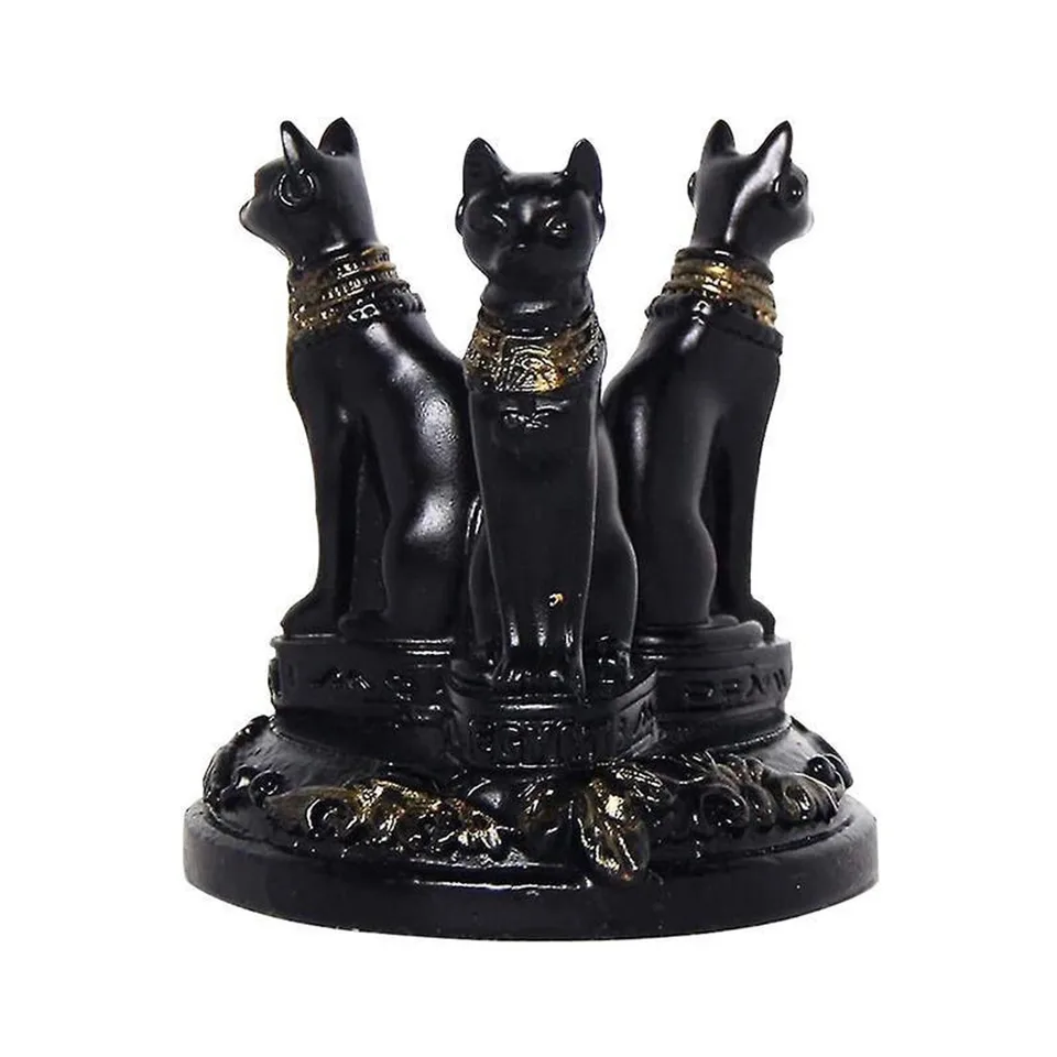 Egyptský bast Cat Crystal Gall Display Držiteľ základne, Zbierka dekorácie Figurín Resin