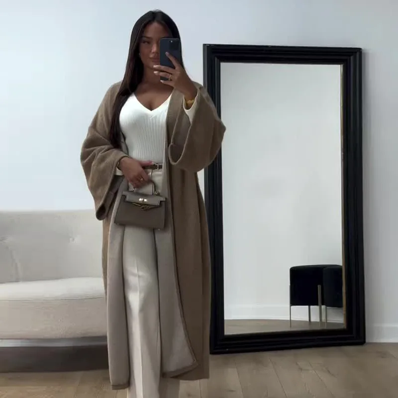 Eid Muslim Cardigan Robe Ženy Príležitostný sveter Ramadan pletenie otvorené abaya maroko dubaj Abayas kaftan islam arabské vrchné odevy