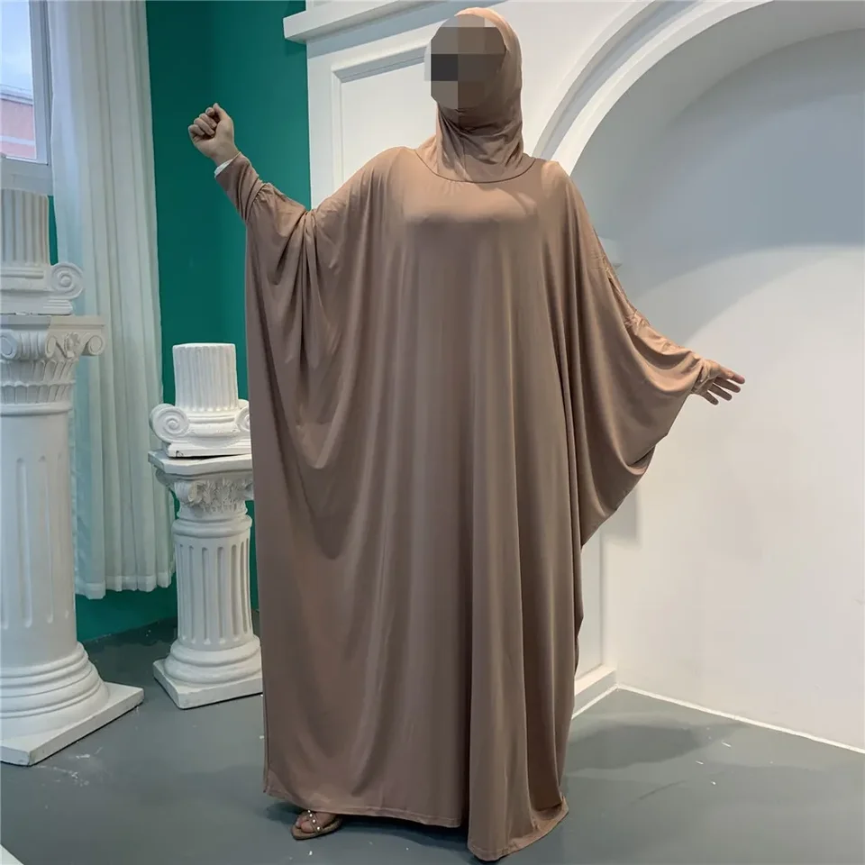 Eid s kapucňou moslimské ženy hidžáby šaty modlitebné odev Ramadan Eid modlitebné oblečenie Úplné obal