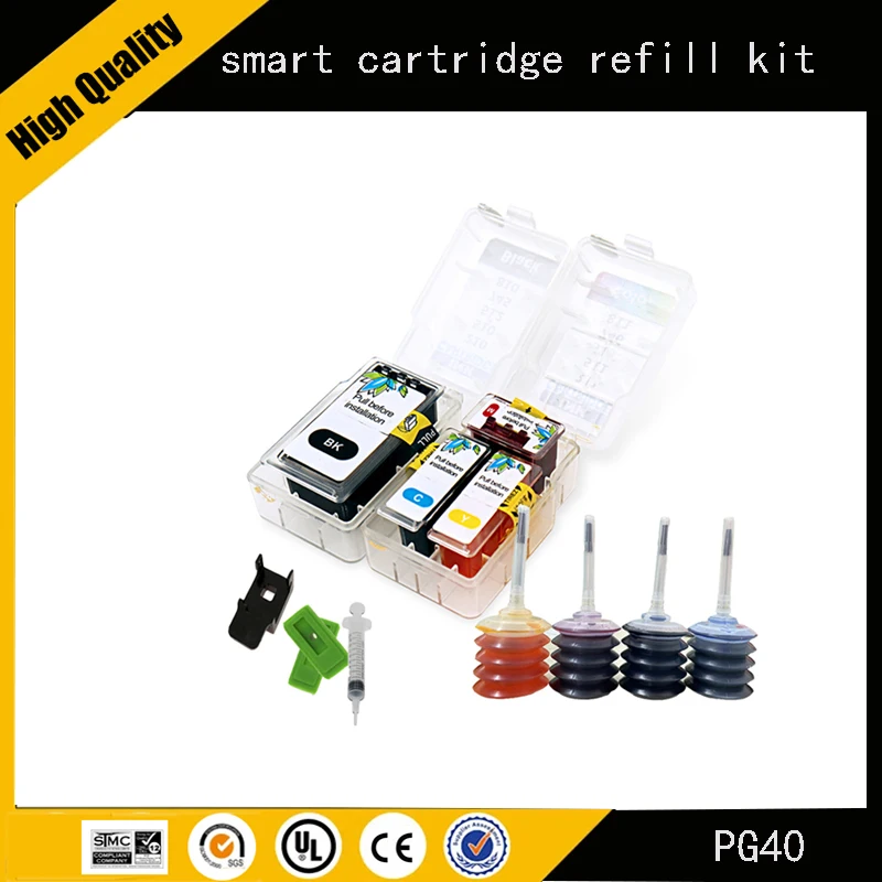 Einkshop PG 40 CL 41 SMART CARTRIDGE REFLL KIT PRE CANON PG 40XL CL41XL PIXMA MP140 MP150 MP160 MP180 MP190 MP210 MP220 MP450
