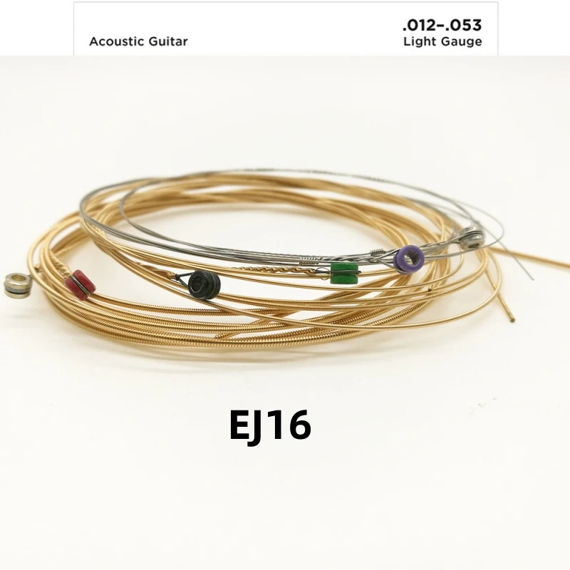 EJ16 Akustické gitarové struny 12-53 fosfor bronz bohaté plné tonálne spektrum mimoriadne svetlo pre 6 strunových gitarov hudobných doplnkov