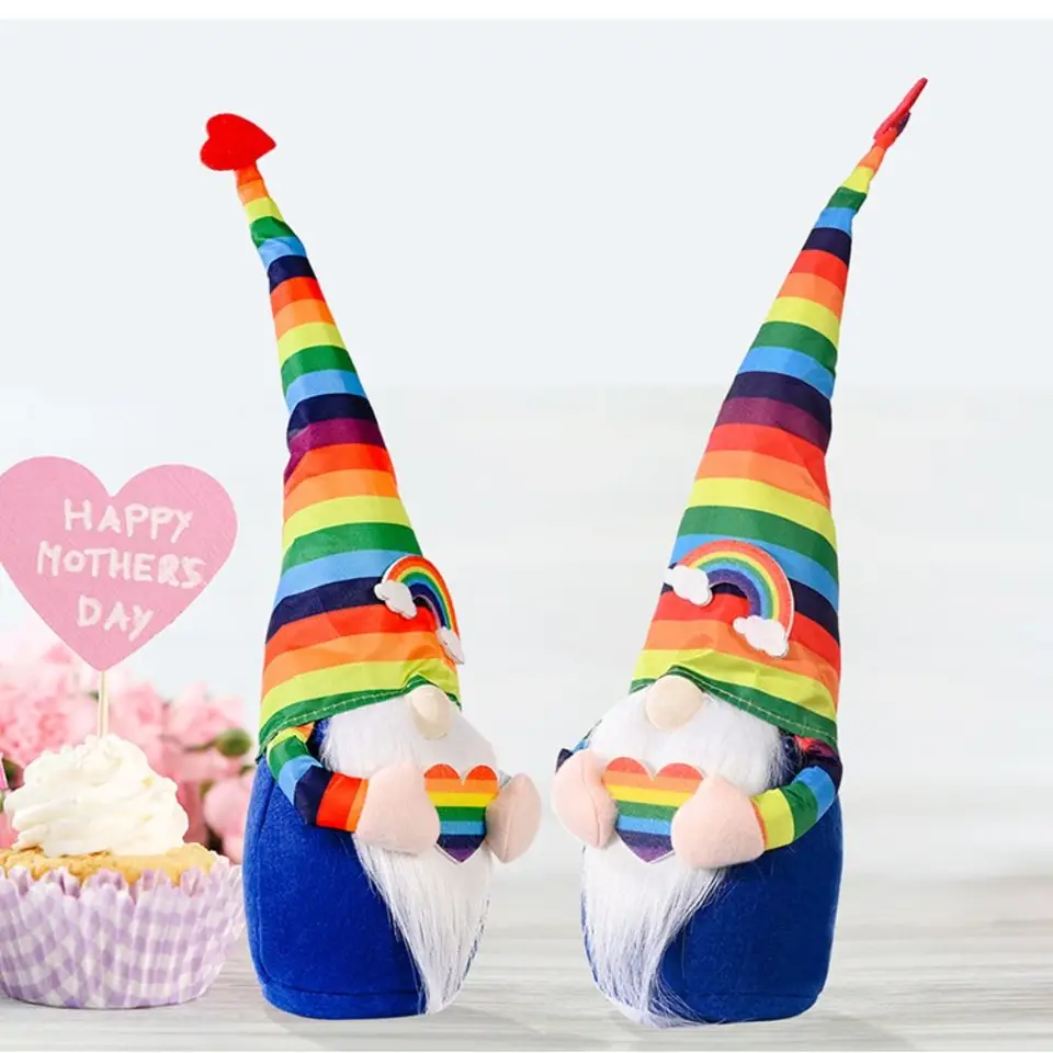 Ekologicky priateľské látky Rainbow Rudolph farebná láska srdce Rainbow bezdotátna brada rozkošný nový rok