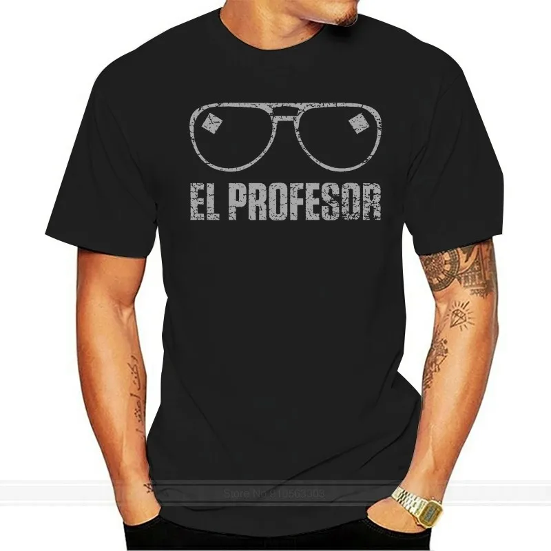 El Profesor T-Shirt Money Mask La Casa Heist de Papel Dali Tokio Glasses Tirls Homme noviny