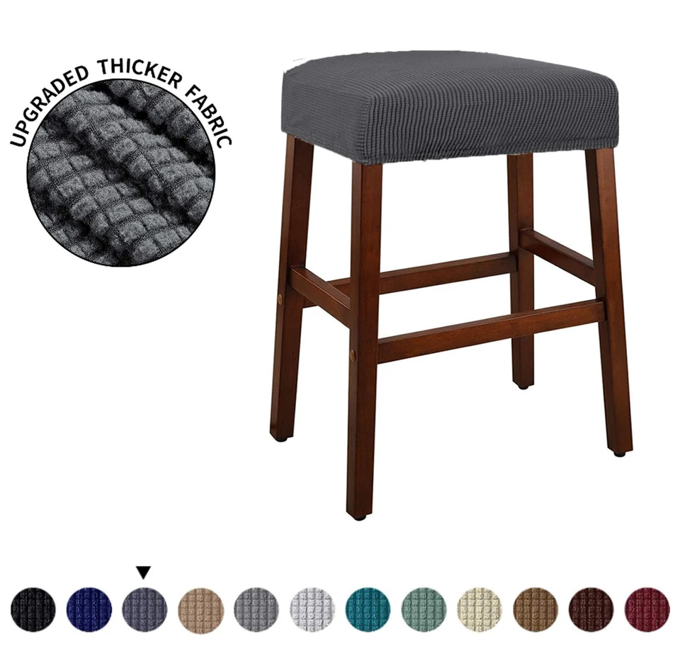 Elastická obdĺžniková barová stolička kryty stolice Vanity Stool Cover Jacquard Sedadla sedadlo