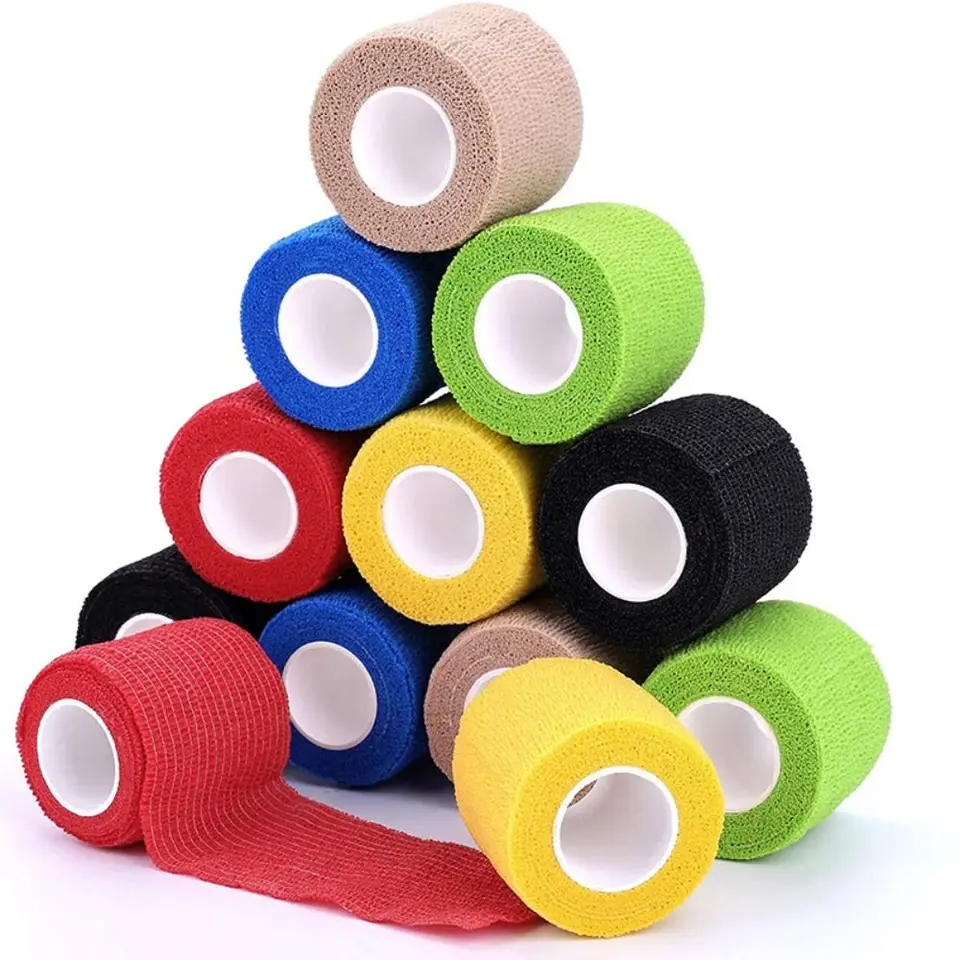Elastické samoobelé obväz Elastoplast bráni odieňaniu elastického obväzu farebný anti-nosný farebný atletický bandáž Palm Palm