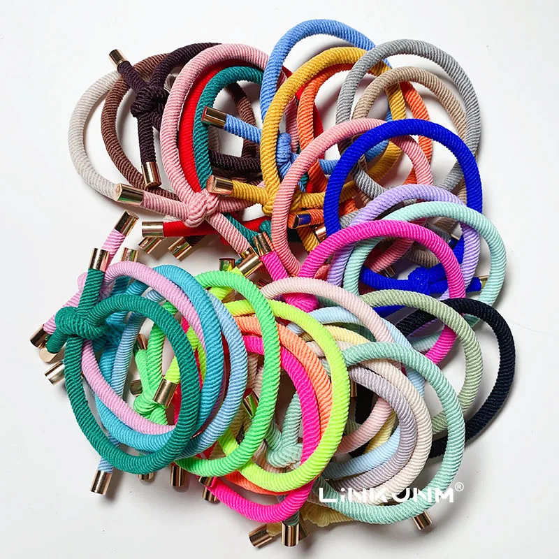 Elastické vlasové scrunchies pre ženy a dievčatá, gumové pásy, doplnky pre náramky pre domácich majstrov, 20ks
